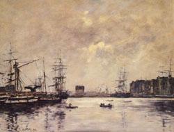 Eugene Boudin The Port of Le Havre(Dock of La Barre)